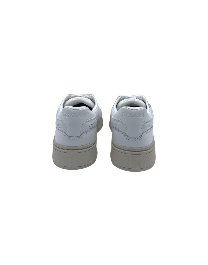 Reebok Minimalist White Leather Sneakers With Sole