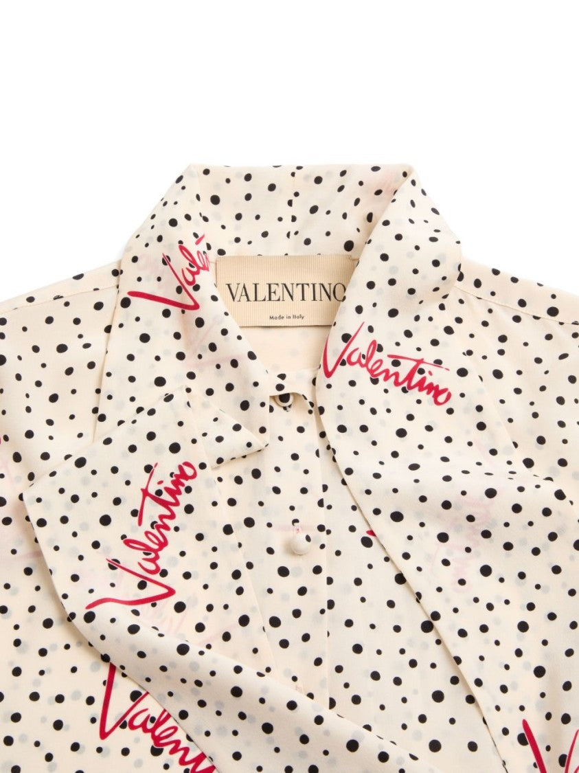 Valentino Garavani Multicolor Bubble Pattern Silk Crepe Shirt