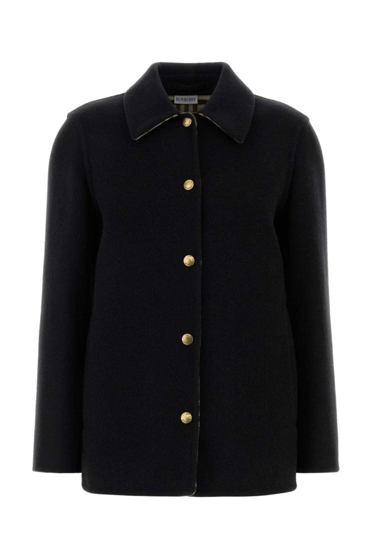 Burberry Black Wool Oversize Shirt