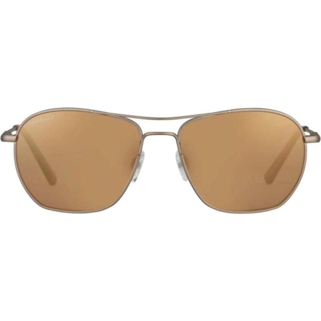 Serengeti Lunger Geometric Tinted Sunglasses With Metal Frame