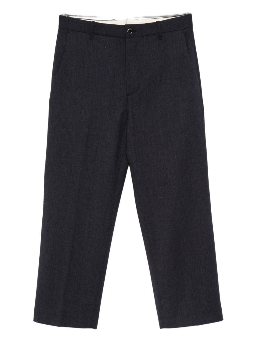 Nine In The Morning Cropped Tailored Trousers With Clean Front