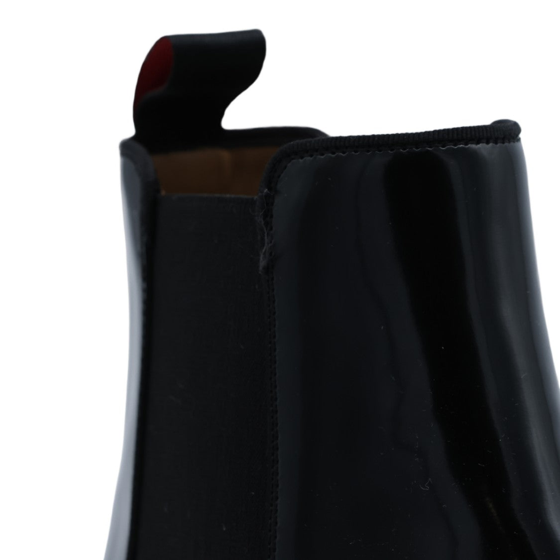 Christian Louboutin Glossy Black Slip-On Boots