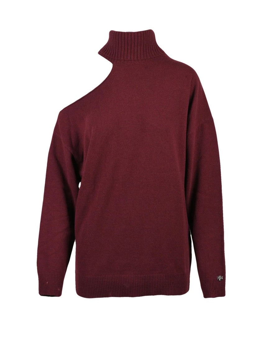 Aniye By Red Asymmetrical Virgin Wool Sweater