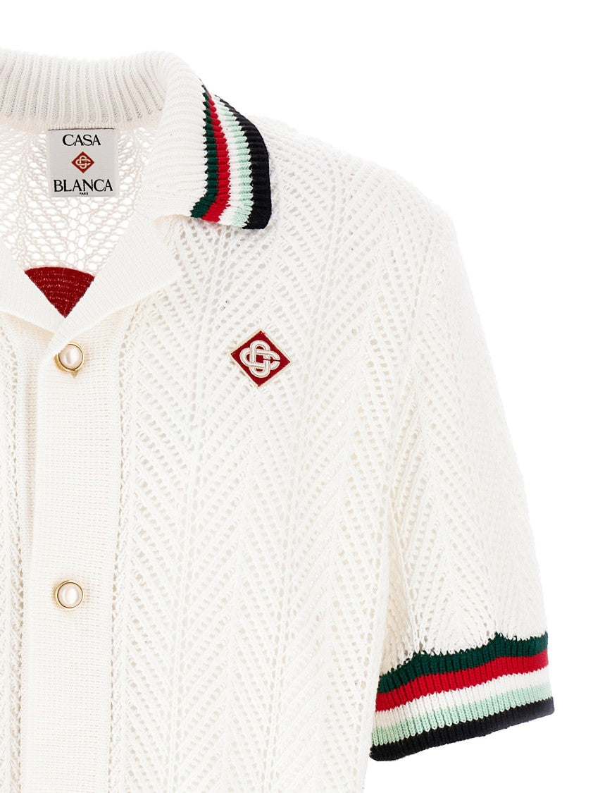 Casablanca 'Sporty Faux Crochet' Shirt