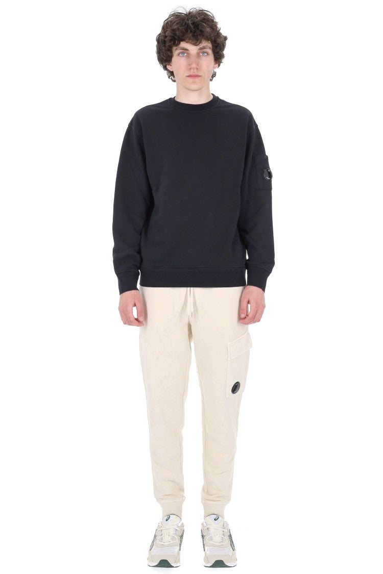 C.P. Company Blue Diagonal Cotton Crewneck Sweatshirt