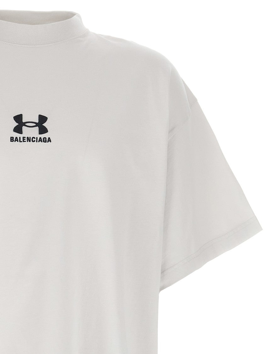 Balenciaga Vintage Cotton Jersey T-Shirt With Logo Embroidery