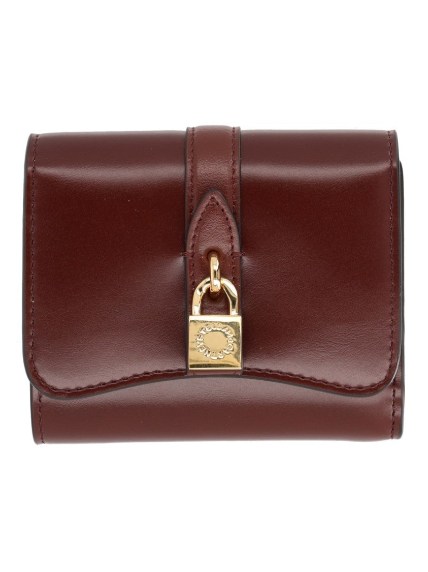 Stella Mccartney Polyamide Gold Padlock Trifold Wallet
