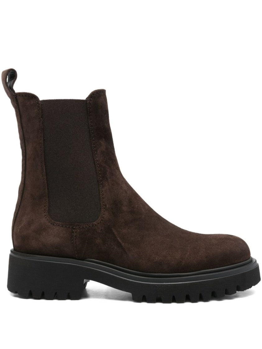 Guglielmo Rotta Calfskin Ankle Boots With Rubber Sole