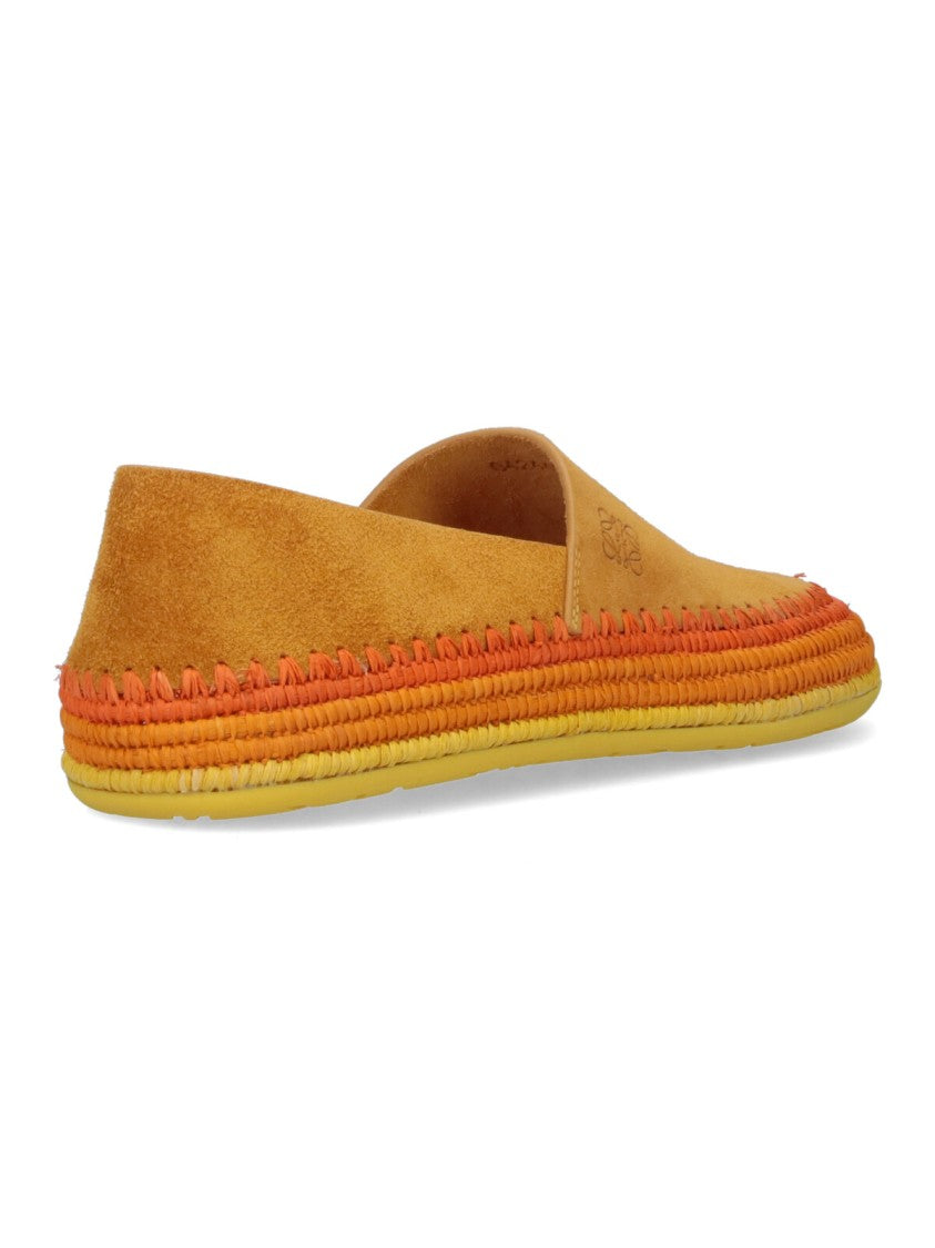 Loewe X Paula's Ibiza "Slipper Rio" Moccasins, In Orange Suede