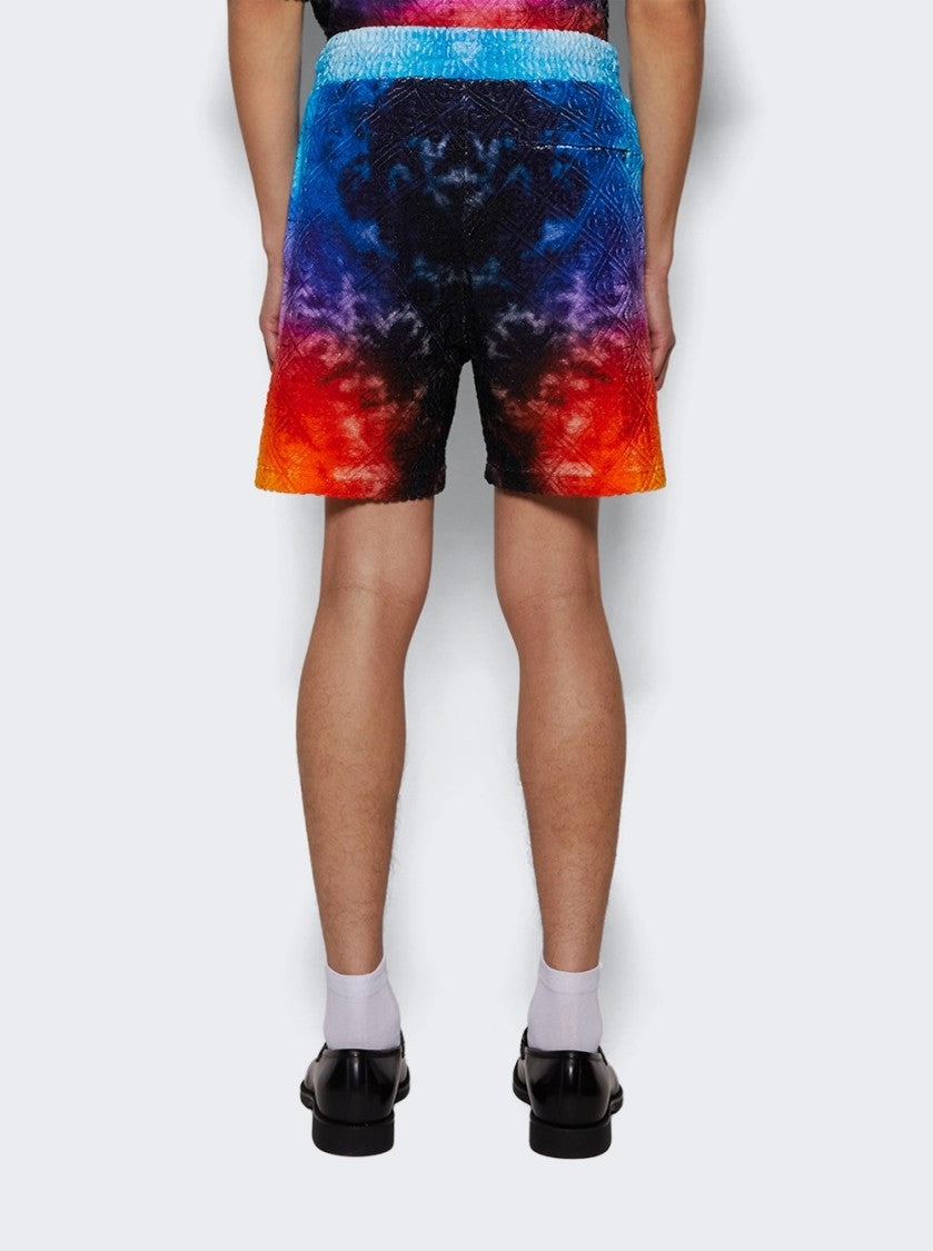 Casablanca Jacquard Monogram Shorts - Tie Dye