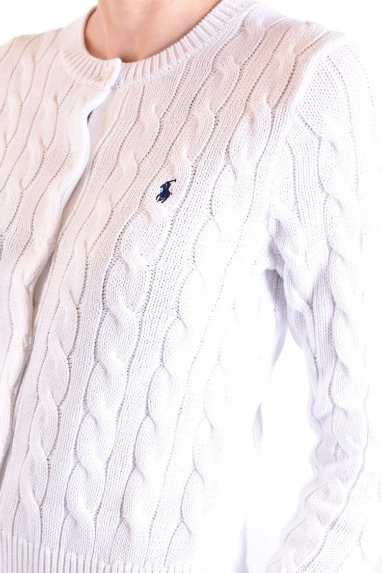 Polo Ralph Lauren Classic Cable Knit Cardigan Button-Down Front