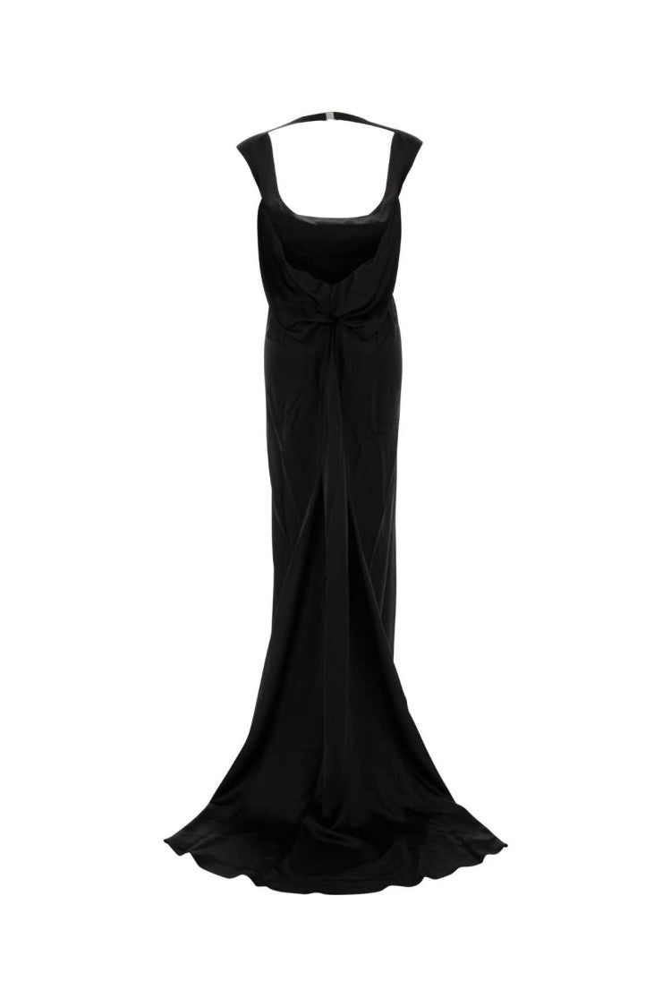Dsquared2 Black Satin Long Dress