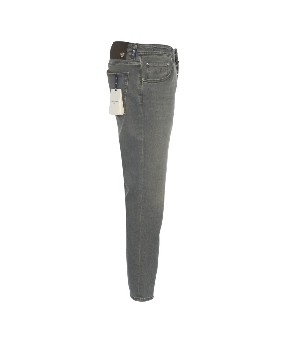 Jacob Cohen Tailored Grey Slim Fit Jeans