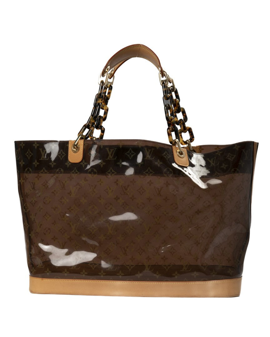 Louis Vuitton Tote Ambre Gm Vinyl Monogram Bag With Removable Pouch