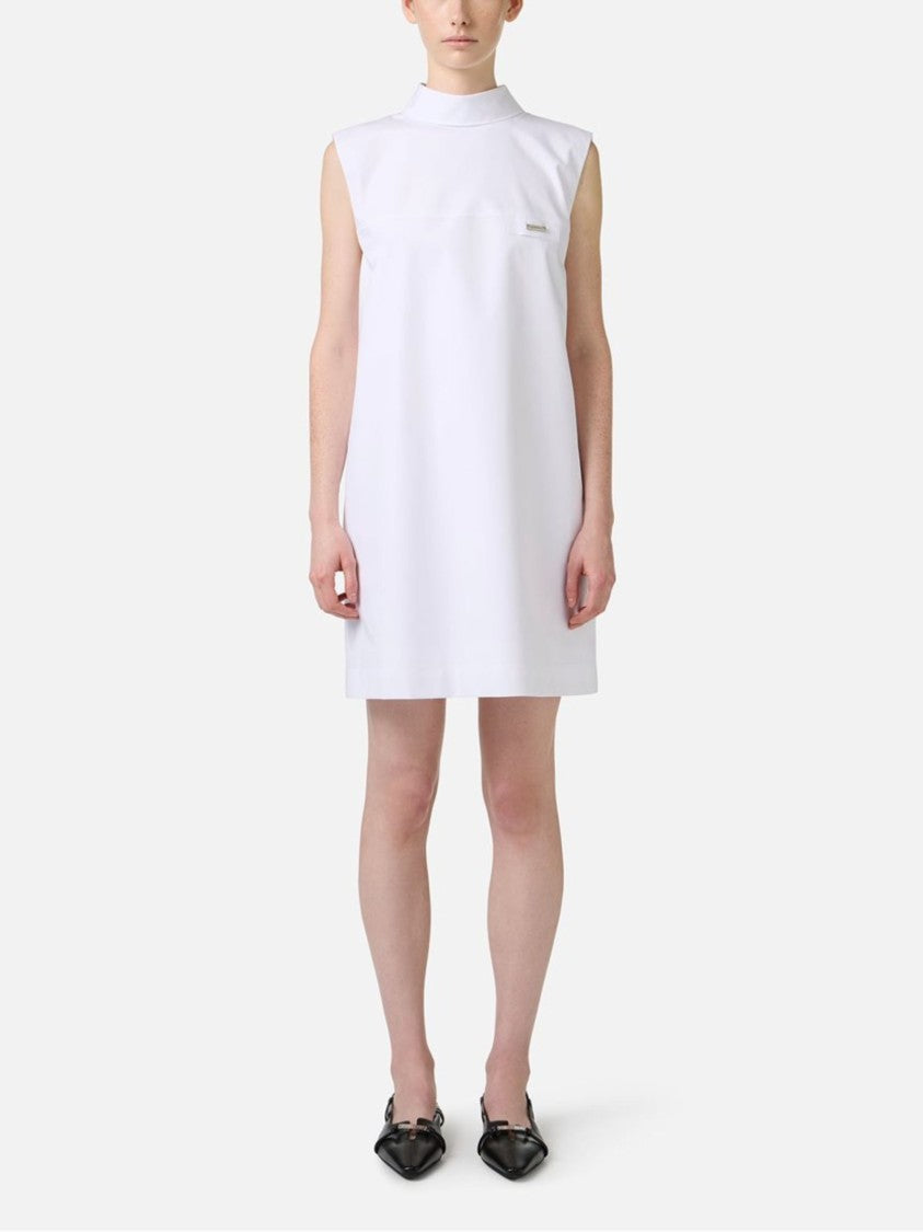 Iceberg White High Neckline Mini Dress
