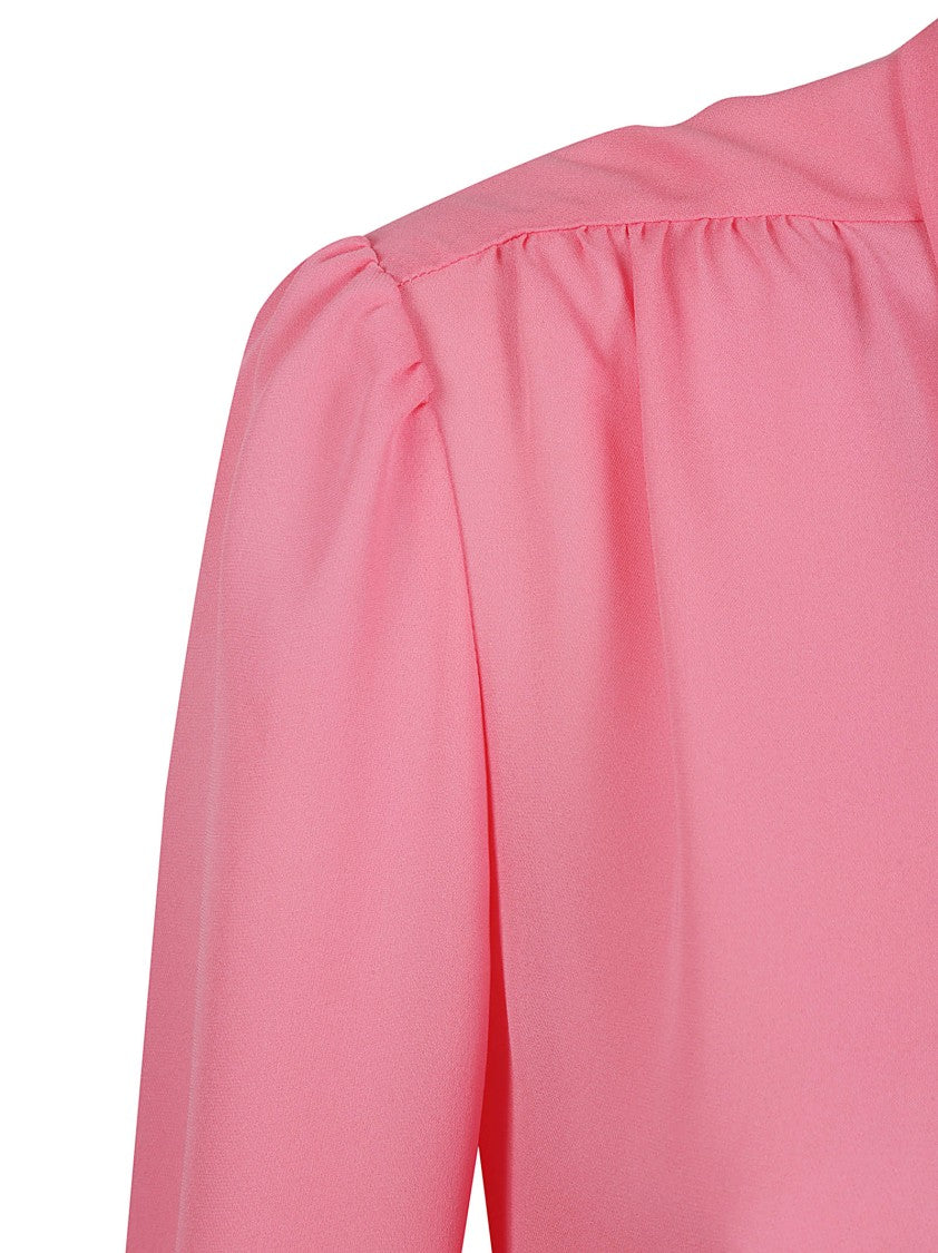 Moschino Fitted Fuchsia Shirt With Classic Collar