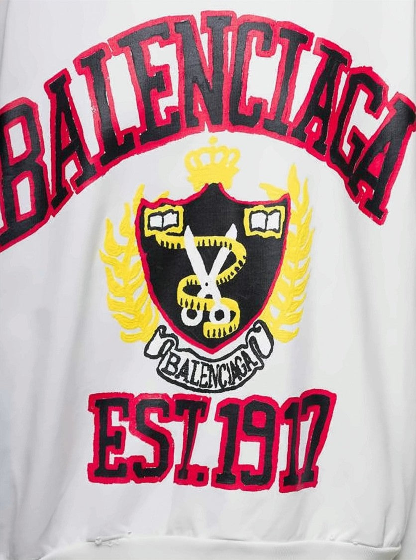 Balenciaga Long-Sleeve Cotton Shirt With Bold Graphic Print