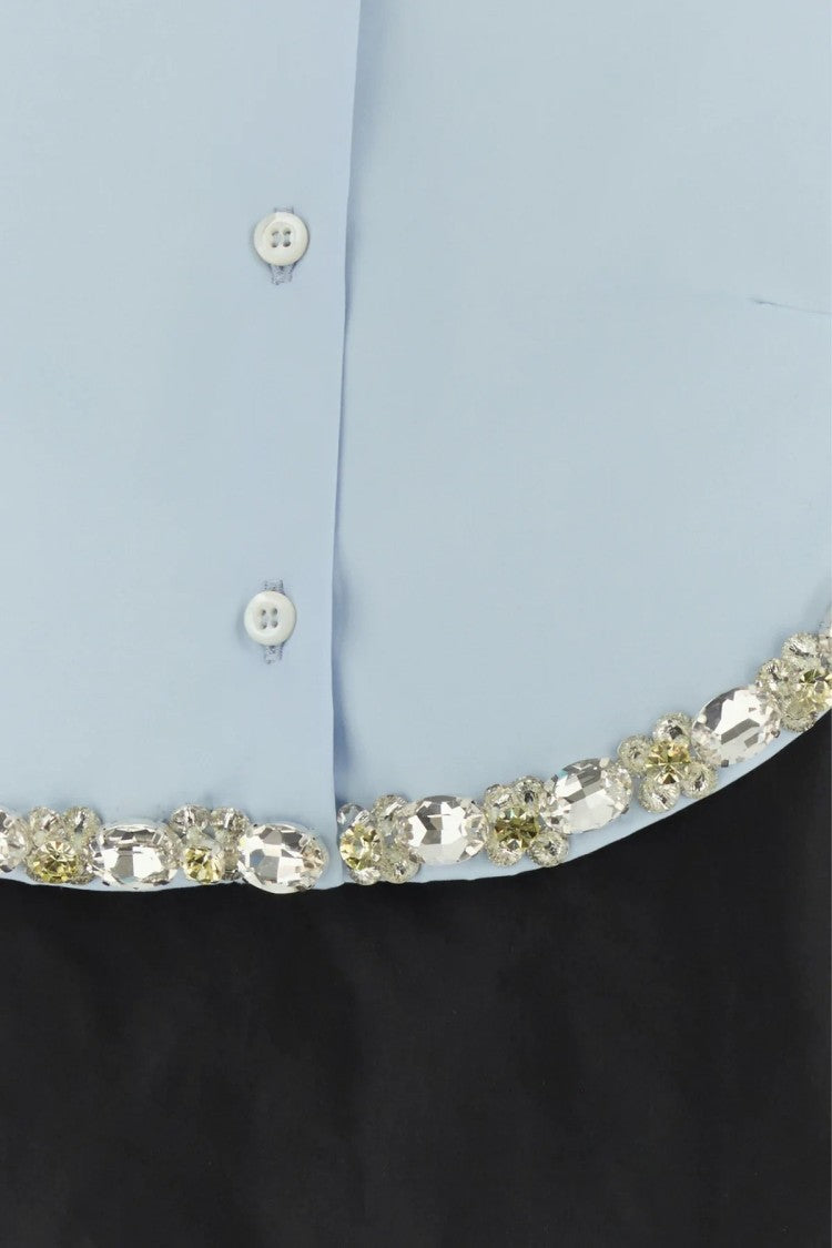 Prada Sleeveless Mini Dress With Crystal Embellishments