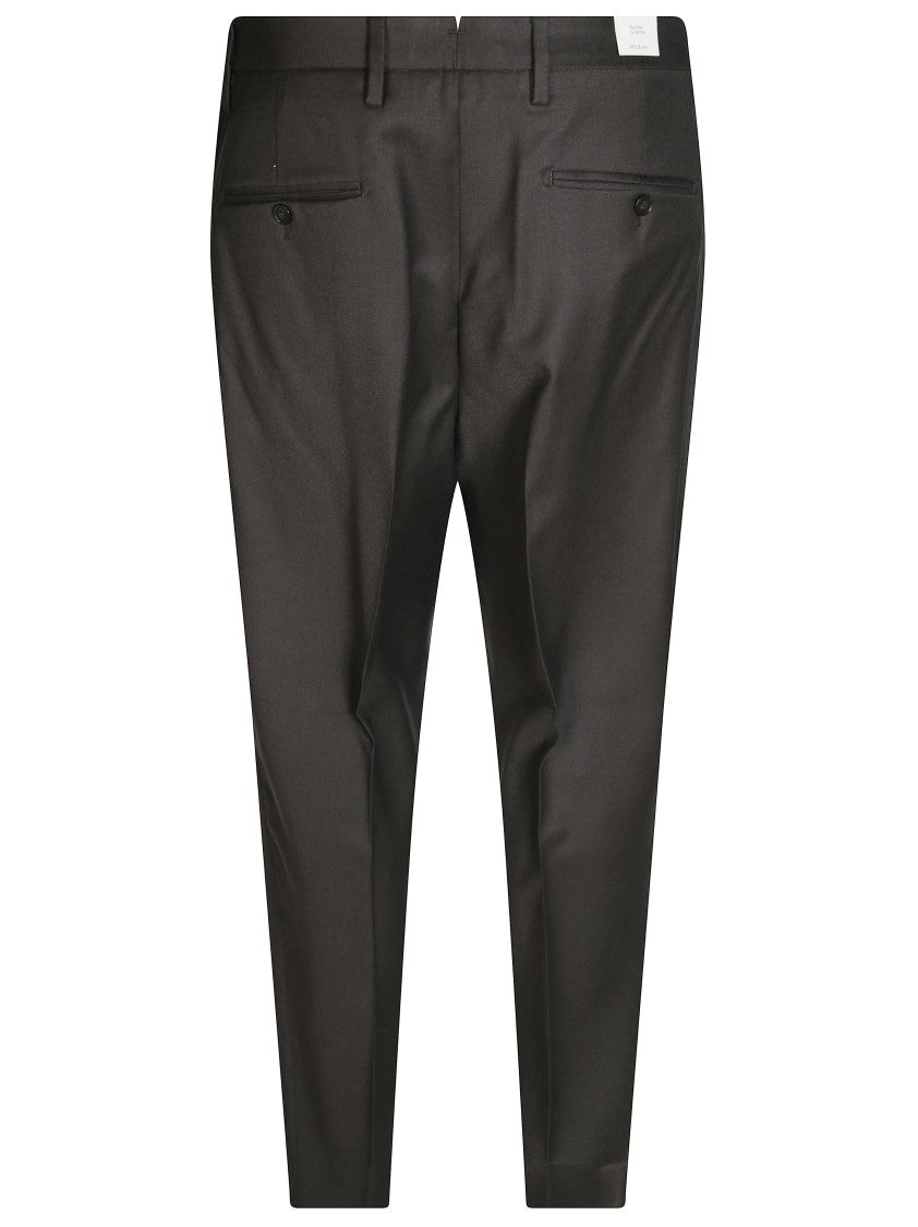 Briglia Flannel Button Straight-Leg Formal Pants