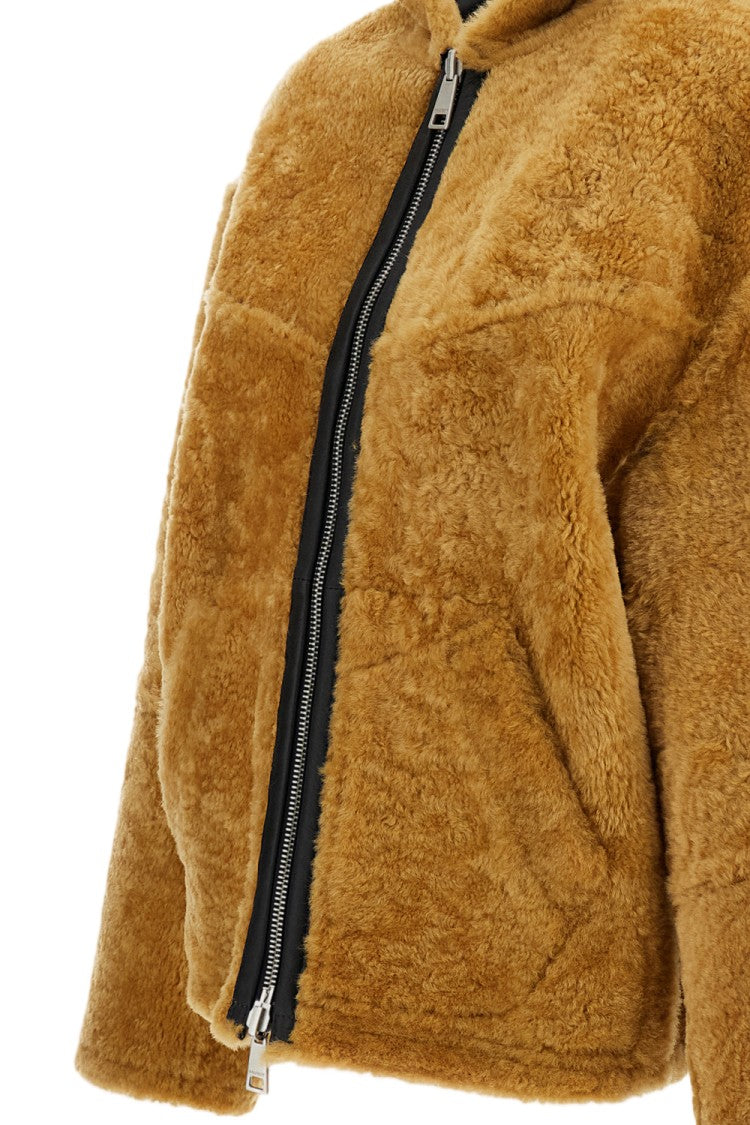 Halfboy Black/Brown Reversible Hooded Shearling Jacket