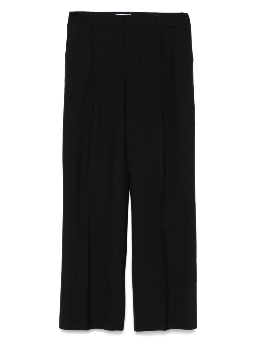 Pt Torino Tailored Black Trousers With Concealed Fastening