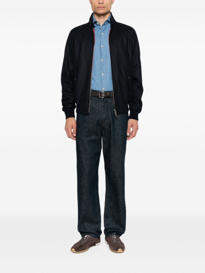 Baracuta Classic Bomber Jacket With Tartan Lining