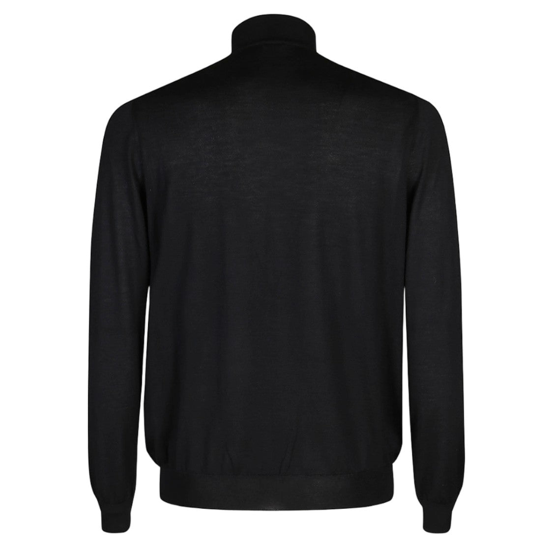 Malo High Neckline Fitted Sweater With Ribbed Cuffs