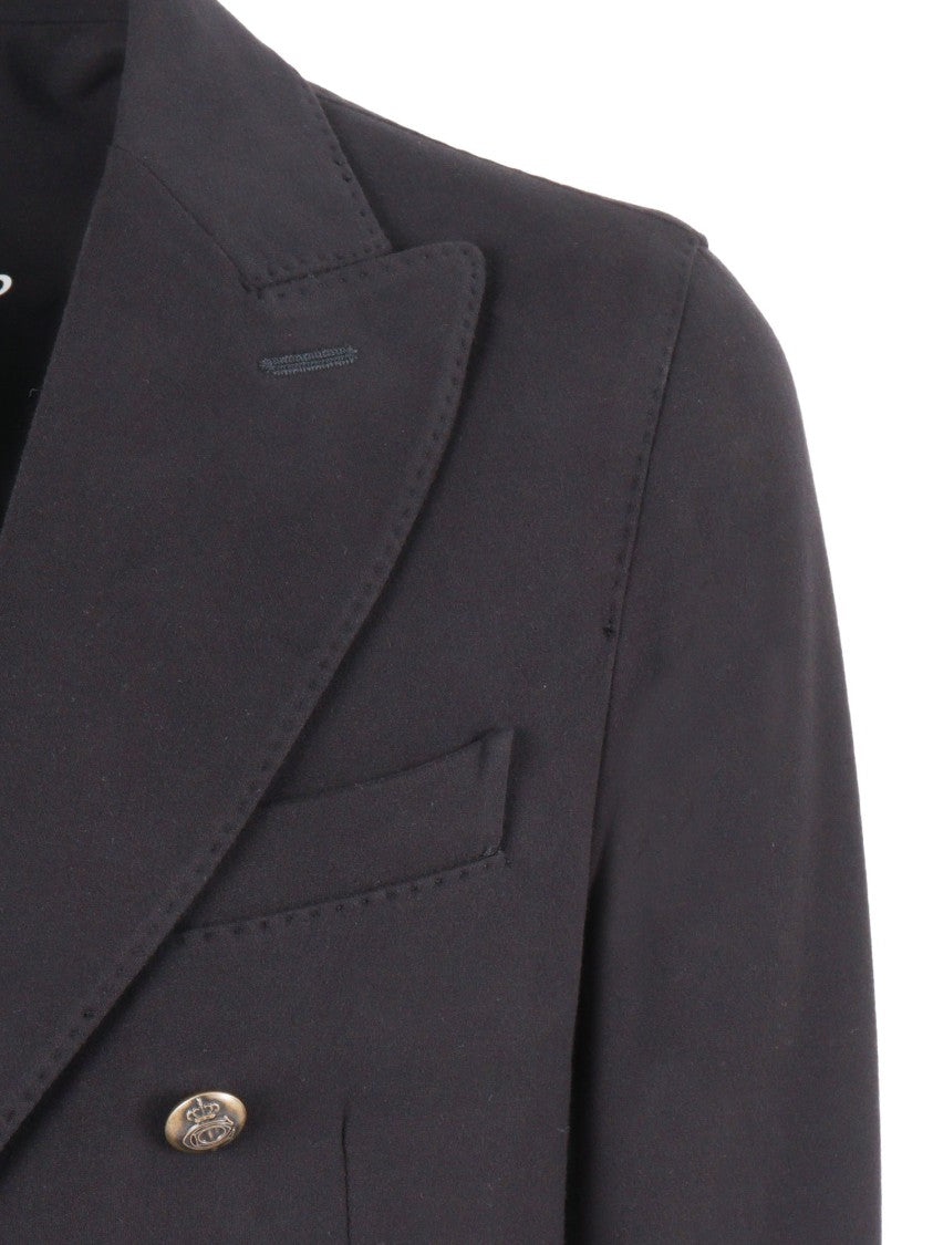 Circolo 1901 Double-Breasted Blazer With Metallic Buttons And Structured Silhouette