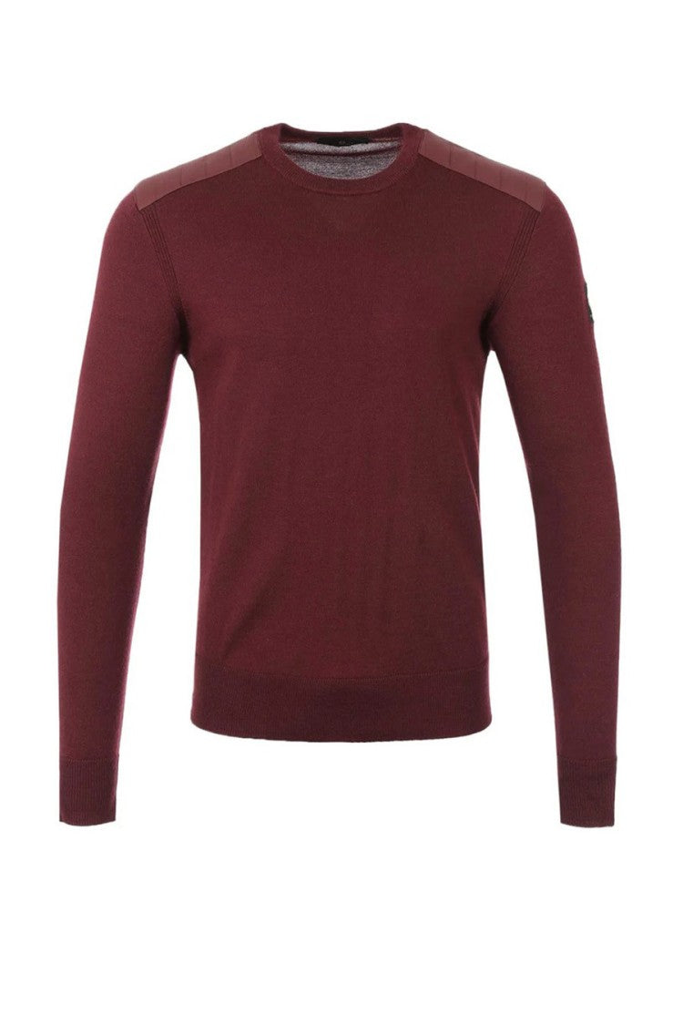 Belstaff Burgundy Wool-Blend Sweater