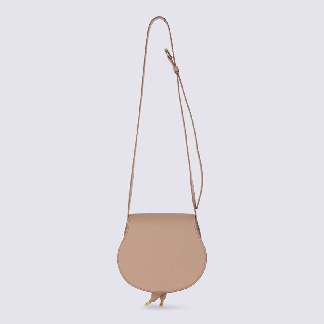 Chloé Structured Saddle Bag With Curved Flap And Gold-Tone Accents