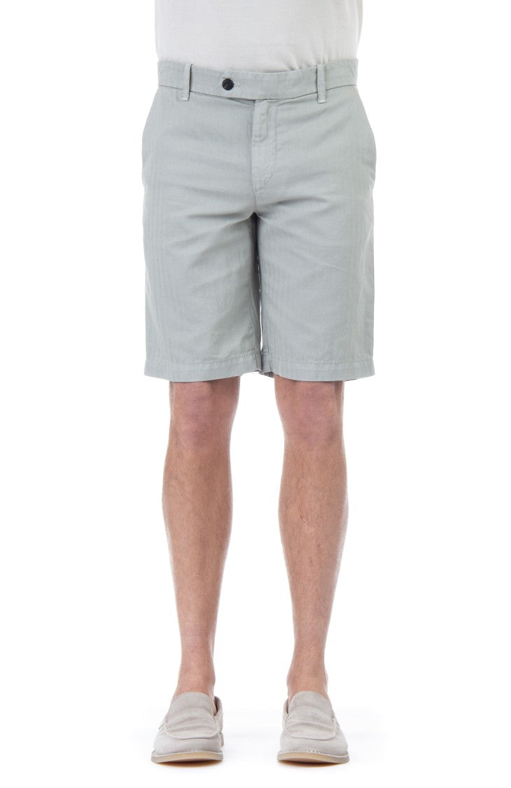 Eleventy Cotton-Linen Chino Shorts