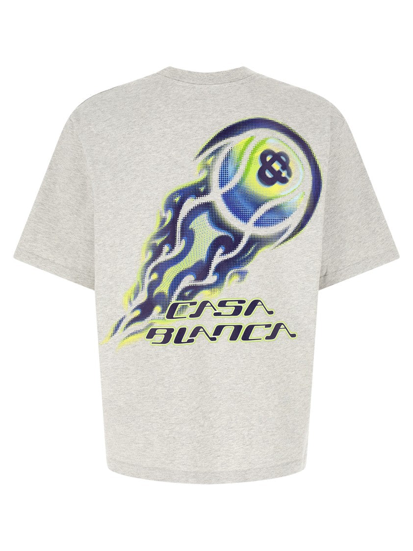 Casablanca 'Flaming Tennis Ball' T-Shirt