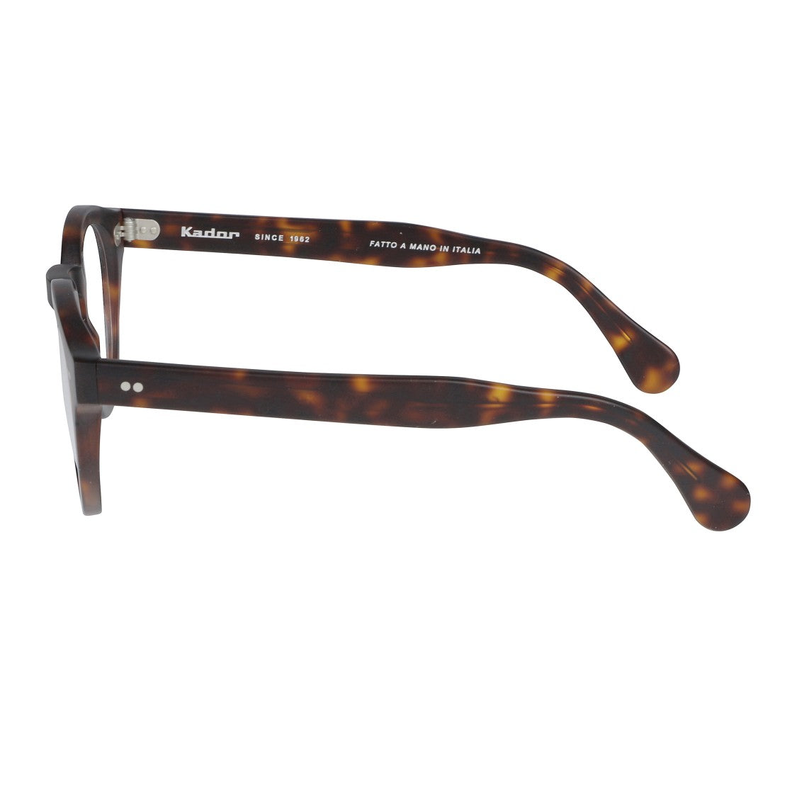 Kador Tony-K Tortoiseshell Round Frame Eyeglasses With Metallic Rivet Details