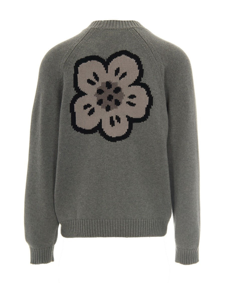 Kenzo Grey Boke Flower Cardigan