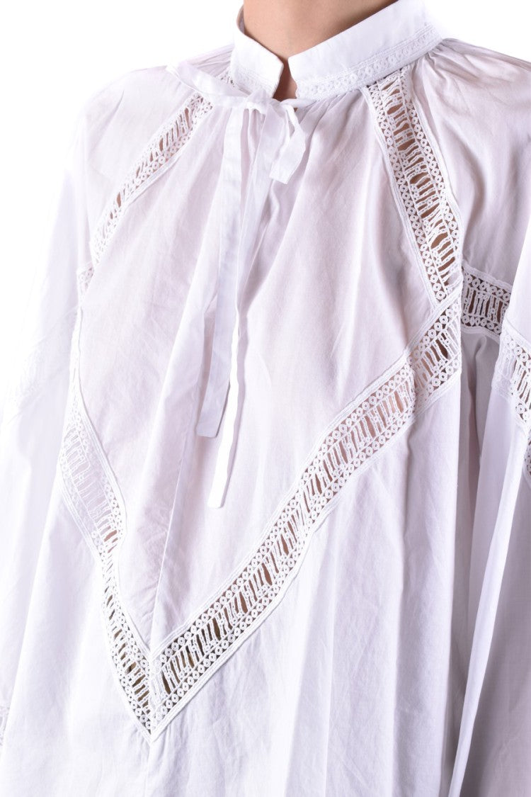Dondup White Cotton Long-Sleeved Top