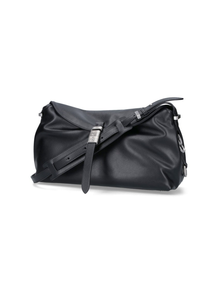 Pinko Saddle Baguette Shoulder Bag – Black