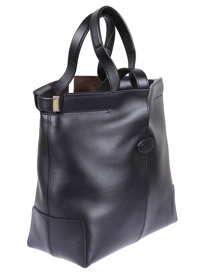 Tod's Structured Black Calfskin D Bag