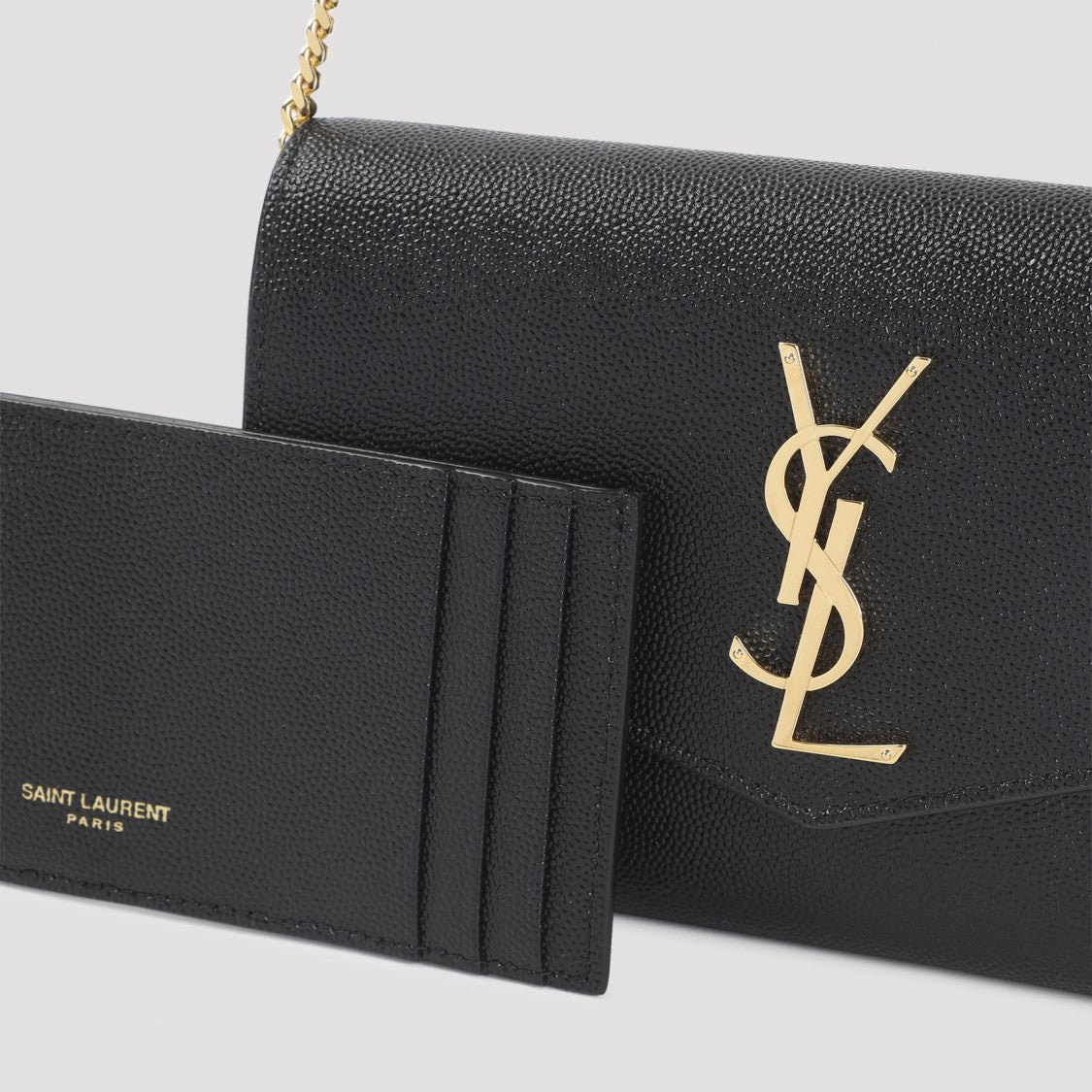 Saint Laurent Textured Calf Leather Clutch