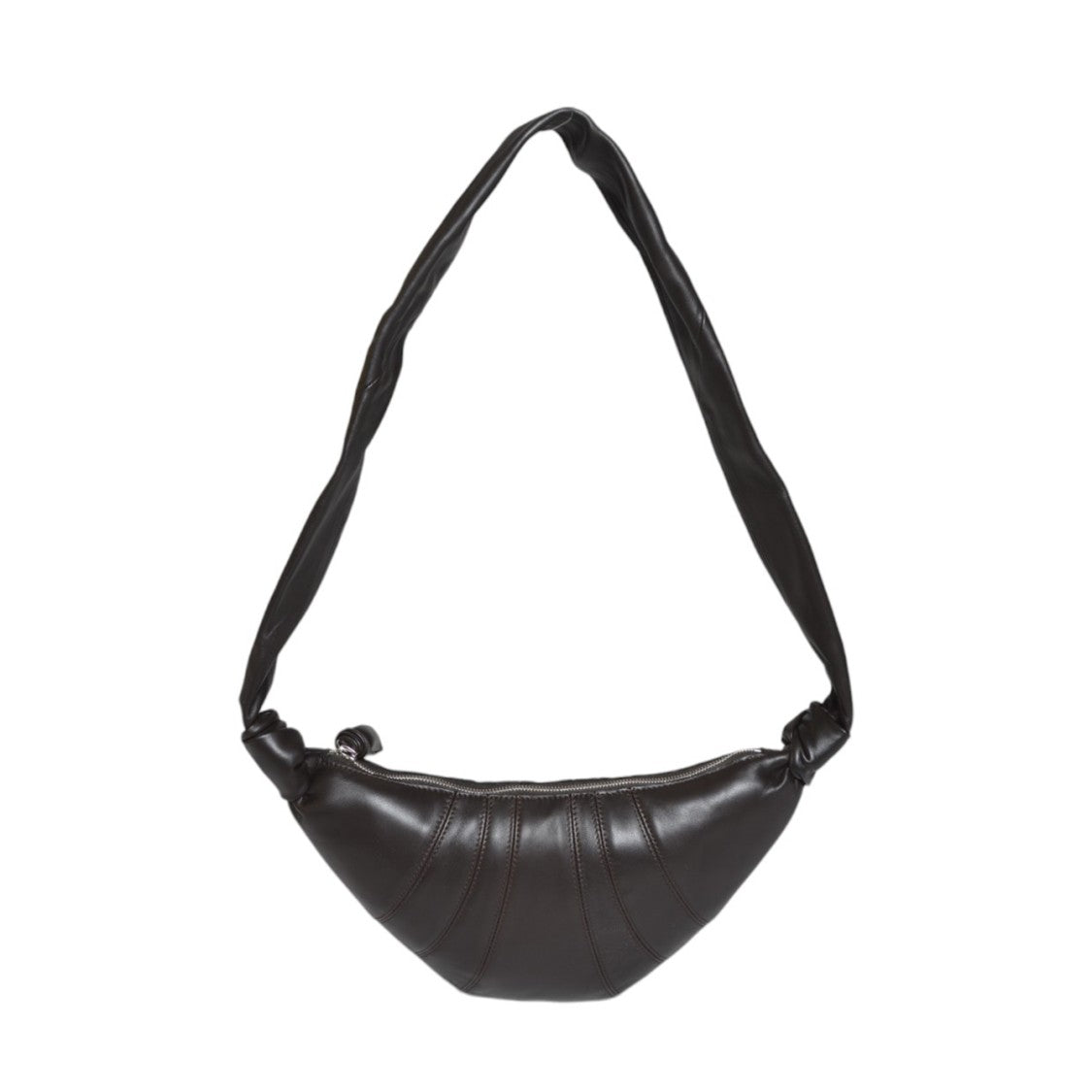 Lemaire Crescent-Shaped Leather Handbag With Padded Shoulder Strap