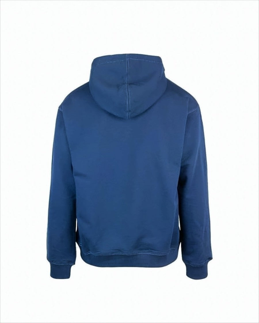 Msgm Relaxed-Fit Hoodie With Contrasting Logo And Kangaroo Pocket
