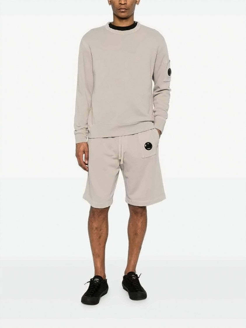 C.P. Company Relaxed Fit Shorts With Elastic Waistband And Iconic Lens Detail