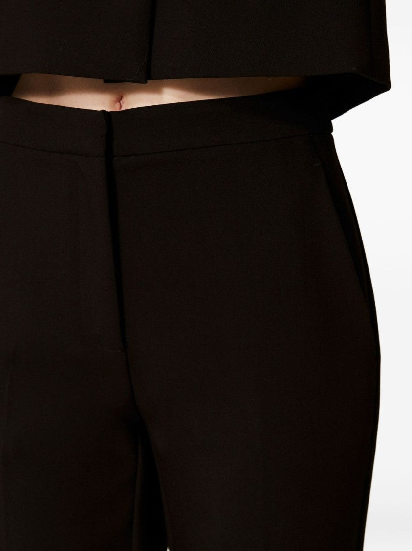 Twin-Set Tailored Black Trousers With Flared Hem