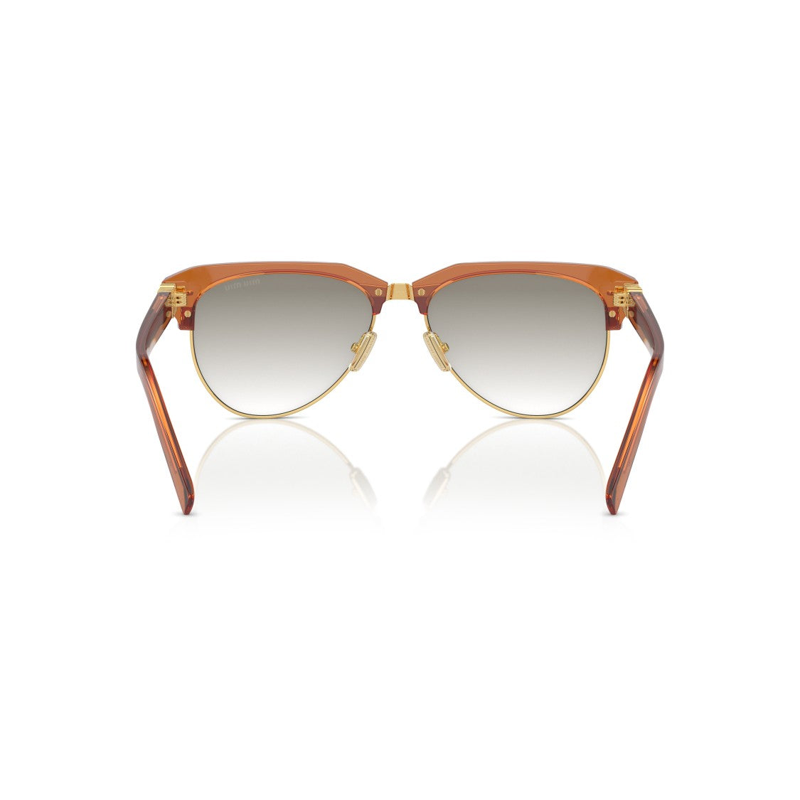 Miu Miu 0Mu 09Zs Translucent Amber Acetate Sunglasses