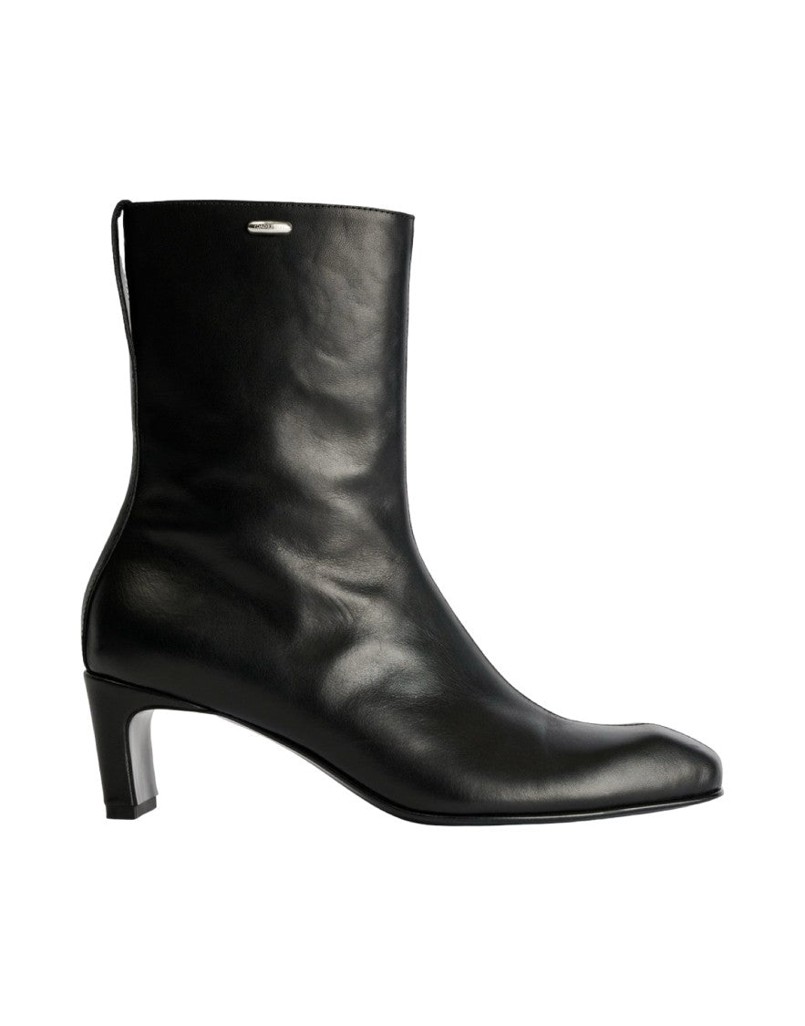 Our Legacy Black Leather-Like Ankle Boot