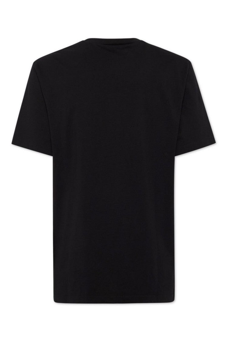 Dsquared2 Black Rubber Logo Cotton T-Shirt