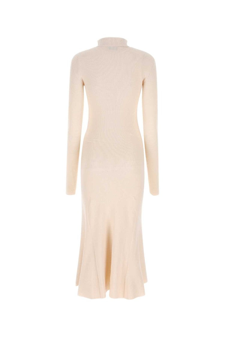 Balenciaga Sand Silk Blend Dress