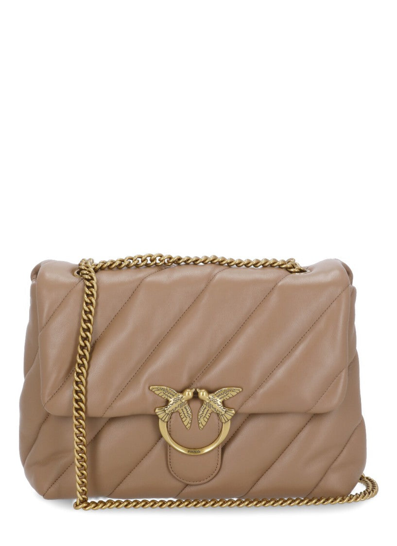 Pinko Brown Love Puff Big Bag