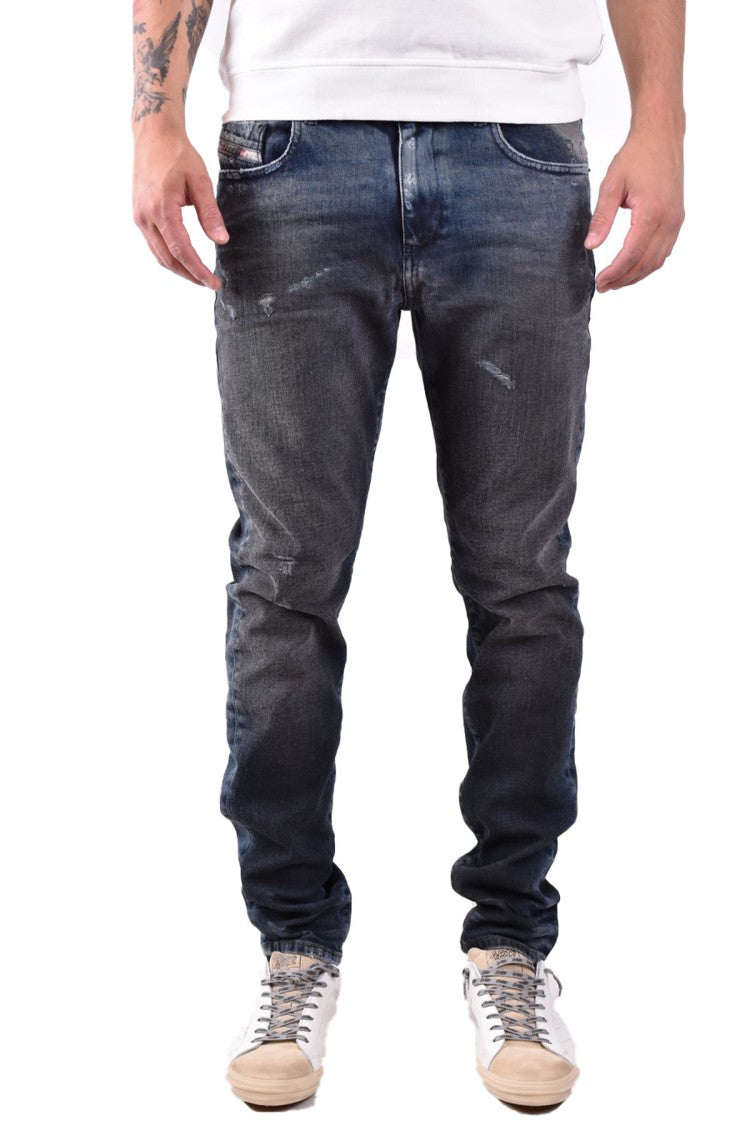 Diesel Blue Cotton Distressed Jeans