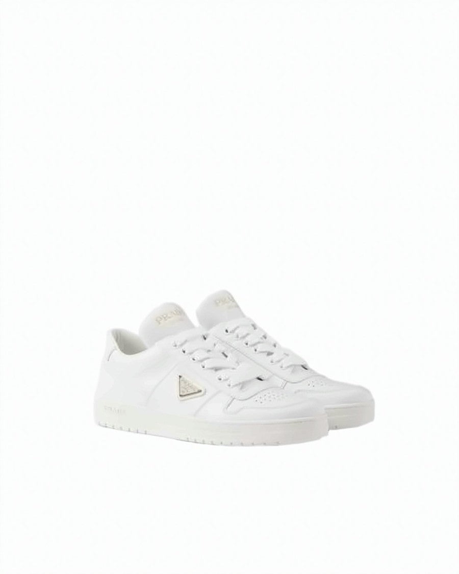 Prada Low-Top Sneakers With Signature Triangular Plaque