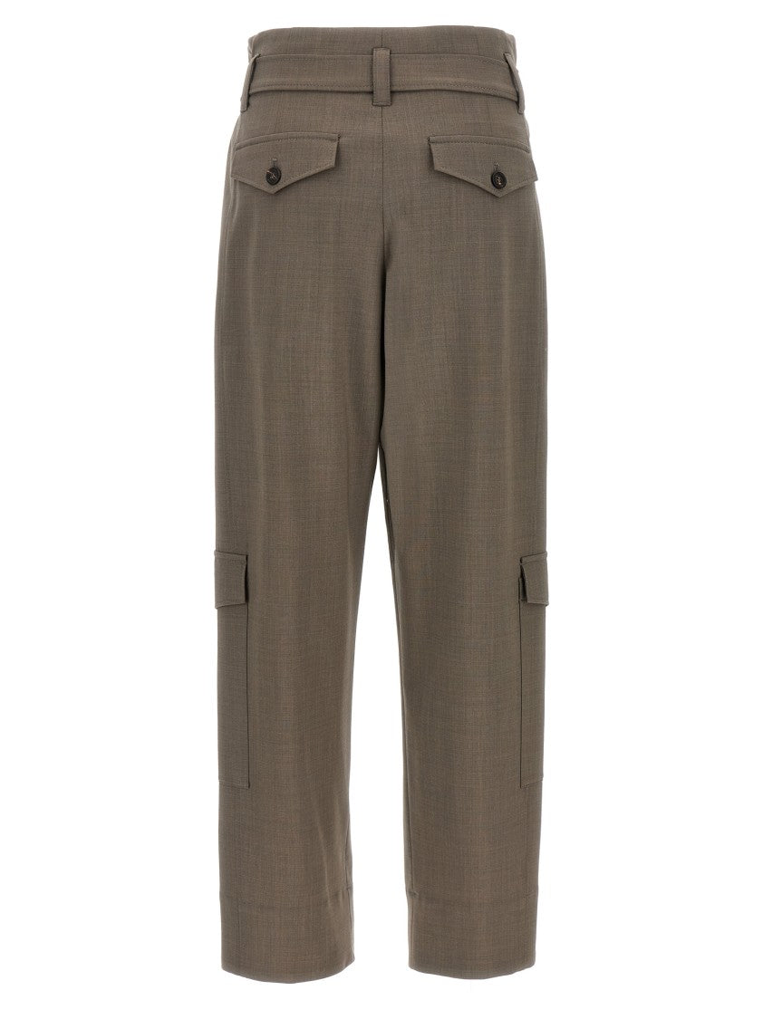Brunello Cucinelli Wide-Leg Cargo Pants With Removable Belt